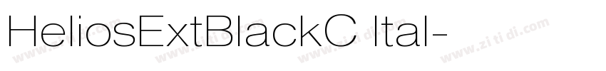 HeliosExtBlackC Ital字体转换